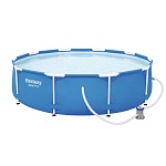 bestway бассейн каркасный, фильтр-насос, fe 46%, pvc 47%, 305x76см, 56679