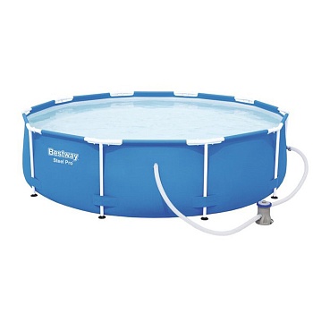 bestway бассейн каркасный, фильтр-насос, fe 46%, pvc 47%, 305x76см, 56679
