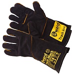 краги сварщика пятипалые спилковые с подложкой  gward treck  black 1/60