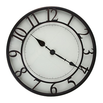 ladecor chrono часы настенные, круглые, 40,8x40,8x4,5 см, пластик, цвет черный