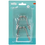 крючки самоклеящиеся тм vetta, двойные, 7х7х4,5см, пвх, металл, 2шт от магазина Барс