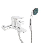 союзкран смеситель для ванны с душем, короткий излив, керам. картридж 35мм, хром, цинк, sk07-m105