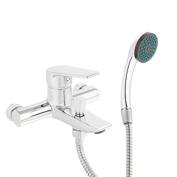 союзкран смеситель для ванны с душем, короткий излив, керам. картридж 35мм, хром, цинк, sk07-m105