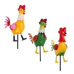 фигурка на стержне "петушок" тм inbloom, 11х7х60см, пластик, металл от магазина Барс