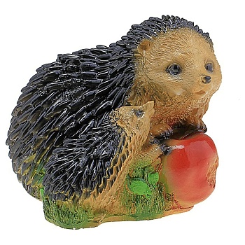 фигура садовая "два ежа с яблоком" 15х20см, гипс от магазина Барс