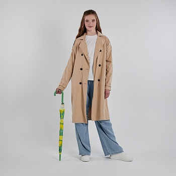 зонт-трость, универсальный, металл, пластик, пвх, 60 см, 8 спиц, лимон, rst910