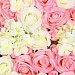 INBLOOM Изгородь цветочная, бело розовая пастель, пластик, полиэстер, 40х60см                     