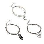 браслет 15 см, сплав, 3 дизайна, бж25-30