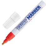 маркер-краска лаковый munhwa, 4 мм, красный, нитро-основа, алюминиевый корпус, pm-03