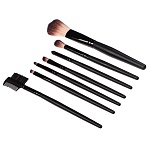 юниlook набор кистей для макияжа 7шт професс., дерево, синтетич.нейлон, 15см, черный, 26905-26
