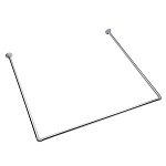 vetta карниз для ванной угловой 90x90x90см, нерж.сталь от магазина Барс