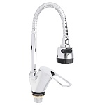 союзкран смеситель для кухни, гибкий излив, керам. картридж 40мм, хром, цинк, sk01-f128