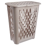 корзина для белья keeplex light с откидной крышкой 37л 42,2х29х51,5см, пластик, бежевый топаз от магазина Барс