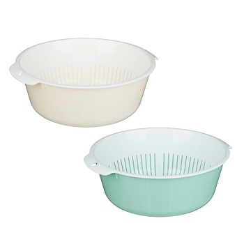 миска-дуршлаг круглая d-24см, 3л, пластик интернет-магазин «Барс»