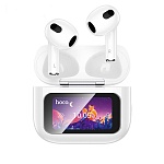 наушники беспроводные tws hoco. модель ew81 elegant, вкладыши, дисплей, 300/30мач, bt5.4, цвет:белый от магазина Барс