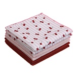 набор салфеток тм vetta черри, 6 шт, 30х30 см, 200г/кв. м., 3 цвета, полиэстер диз1