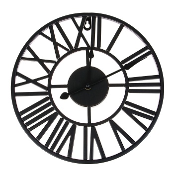 ladecor chrono часы настенные, круглые, 30x30x3,5 см, металл, цвет черный