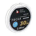 azor fishing леска зимняя, 30м, 0,18мм, черная