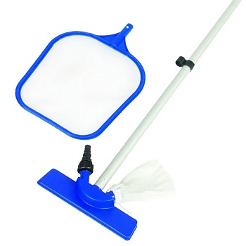 bestway уборочный комплект aquaclearдля бассейна, (сачок, щетка, ручка 174см), алюминий, 58013