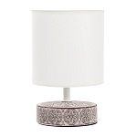 светильник переносной настольный by перей, 40вт, 20,5 см, e14, 230в, керамика,текстиль,белый/бежевый от магазина Барс