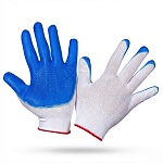 перчатки нейлоновые с нитриловым покрытием эконом синие, 8 размер 12/960 