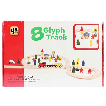 железная дорога для малышей деревянная, 37х24х6, дерево