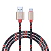 FORZA Кабель для зарядки Жар Птица Micro USB, 1м, 1.5А, кожаная оплётка, 4 цвета, пакет
