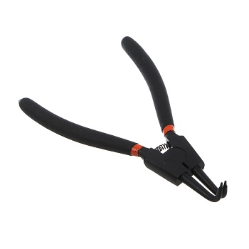 ермак съемник внешних стопорных колец на разжим, изогнутые губки, 175 мм, сталь 45