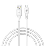 кабель для зарядки usb(a)-microusb by fusion, 18вт, 1 м, 2.4a, tpe, белый от магазина Барс