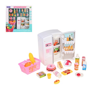 игроленд набор игровой, холодильник с продуктами, 24x6,8x24 см, abs