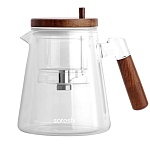 чайник заварочный тм satoshi 900 мл гунфу, с деревянной крышкой интернет-магазин «Барс»