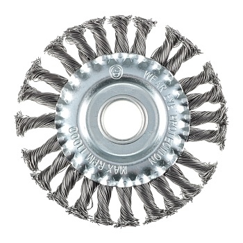 ермак щетка металл. для ушм125мм/22мм, крученая, дисковая