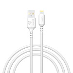 кабель для зарядки usb(a)-ip by fusion, 12вт, 1 м, 2.4a, tpe, белый от магазина Барс