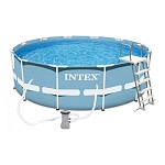 intex бассейн каркасный призматический (фильтр-насос,лестница), 3,66м x 99см, 26716np