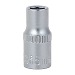 ермак головка торцевая, 6 граней, 6 мм, 1/4", хром-ванадий