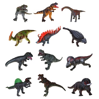 игроленд игрушка "динозавры", 11-15см, пвх, 12 дизайнов