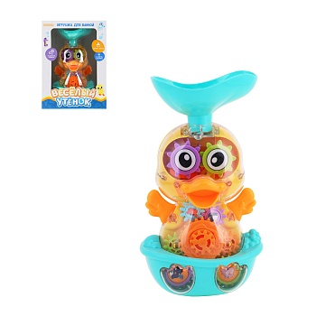 игроленд игрушка для ванной "веселый утенок", abs, 18,5х11х25см