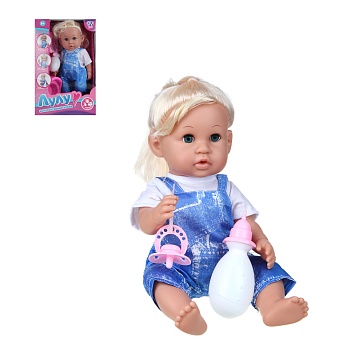 by kids кукла интерактив. "лулу", пластик pe, резина, текстиль, звук, ag13х3, 23х11х36см, 2 диз.