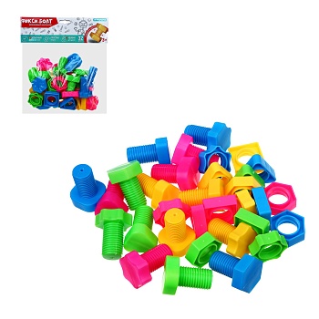 игроленд конструктор "фикси-болт", 32 дет., abs, 25,5х26х9,5 см