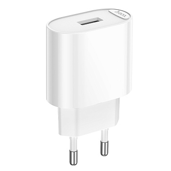 hoco. зарядное устройство модель c109a, usb-a 10.5w, цвет: белый от магазина Барс