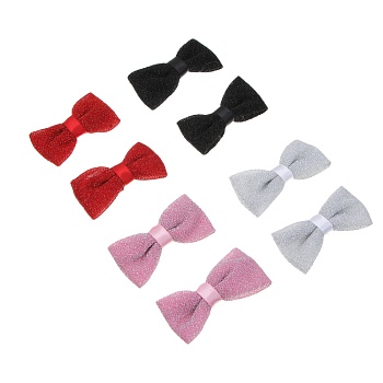 юниlook зажимы для волос 2шт, 5,5см, сплав, полиэстер, 4 цвета, acs-131нг