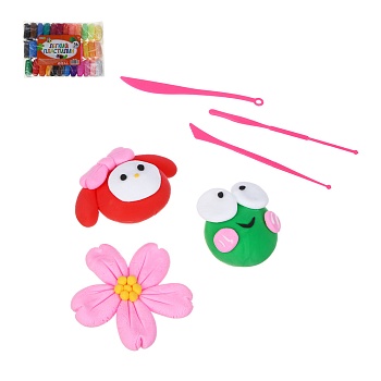 хоббихит легкий пластилин 36 цветов, 27 х 18см, полимер