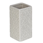vetta стакан для ванной комнаты, керамика, 6x6x12,5 см, орнамент, беж от магазина Барс