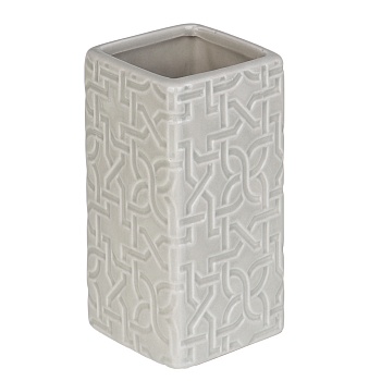 vetta стакан для ванной комнаты, керамика, 6x6x12,5 см, орнамент, беж от магазина Барс