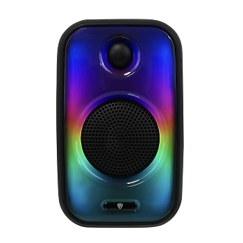 колонка беспроводная by vibebox, 8 вт,подсветка,2000мач,usb,eq,microsd,вшг 26x16x14см, черный от магазина Барс