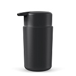 диспенсер для жидкого мыла flux, 250мл, черный графит, 7,5х7,5х14,5см от магазина Барс