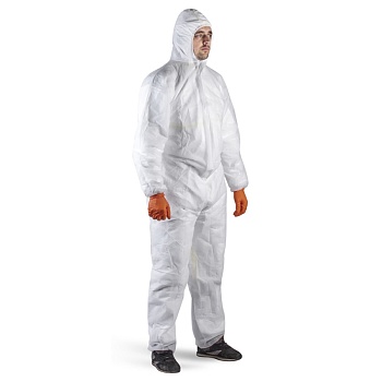 комбинезон защитный  jeta safety из нетканого материала, 100% полипропилен (коробка 50 шт.) немаркир
