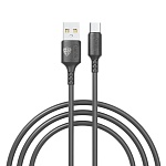 кабель для зарядки usb(a)-type c by fusion, 18вт, 1 м, 3a, tpe, чёрный от магазина Барс