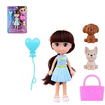 игроленд кукла с питомцами и аксесс., 15х4х21,5 см, pp, abs, 4 дизайна интернет-магазин «Барс»