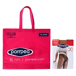 pompea набор колготок 2 пары 20 den, р-ры 2,3,4 + сумка в подарок